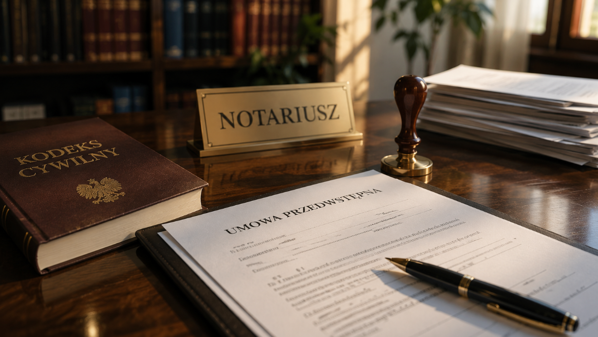Ile kosztuje umowa przedwstępna u notariusza? [2026]